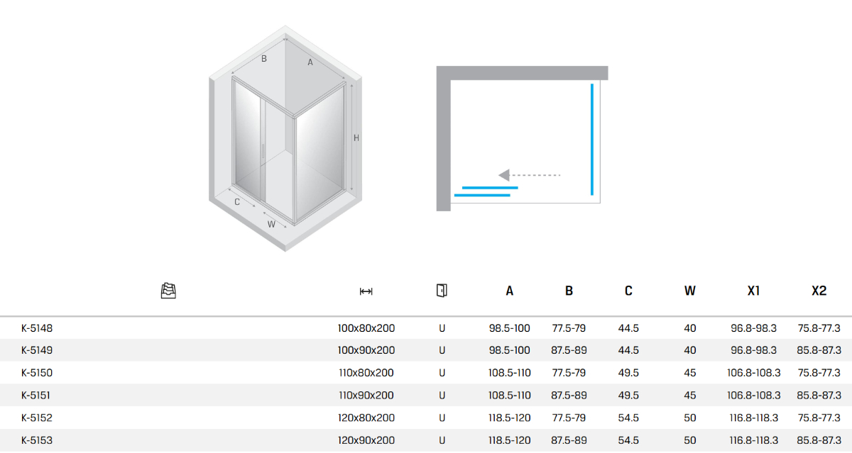 New Trendy new varia drzwi prysznicowe